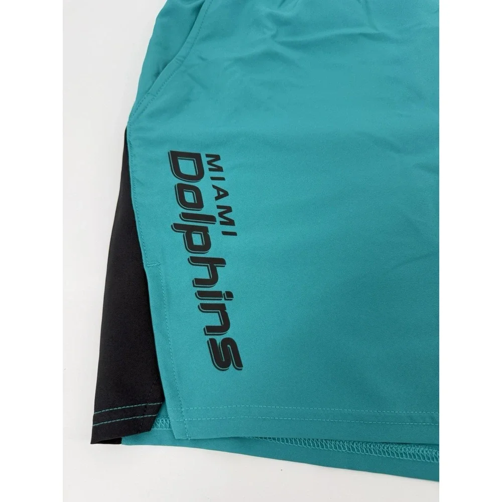 NFL Miami Dolphins Shorts Men's Large‎ Team Issued Nike Dri Fit Drawstring Teal